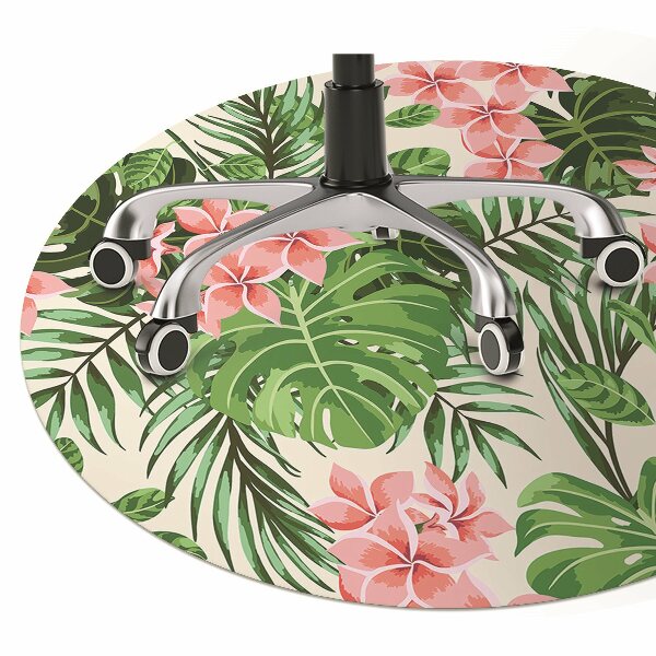 Mata pod fotel biurowy Kwiaty hawaje
