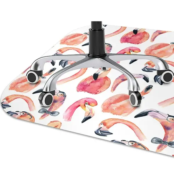 Mata pod fotel ochrona paneli Szalone Flamingi