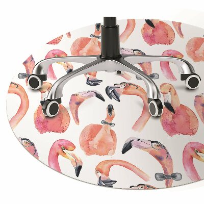 Mata pod fotel ochrona paneli Szalone Flamingi