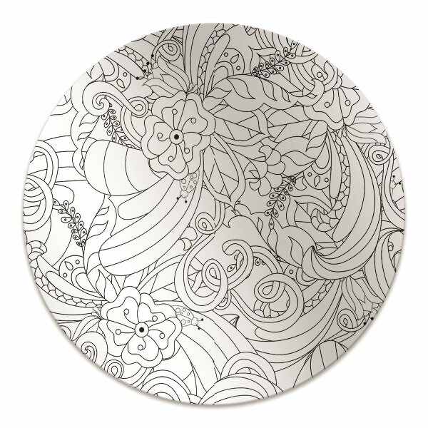 Mata pod fotel biurowy Doodle wzór