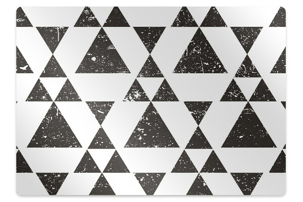 Mata pod krzesło Czarno białe trójkąty