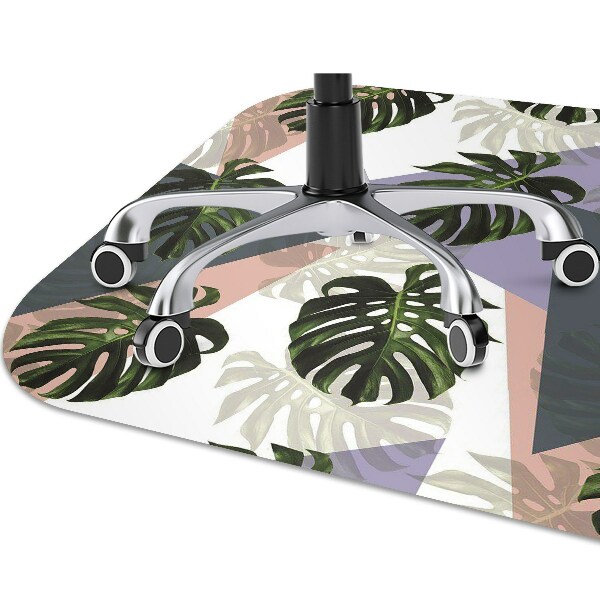 Mata pod fotel biurowy Monstera wzór