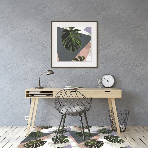 Mata pod fotel biurowy Monstera wzór