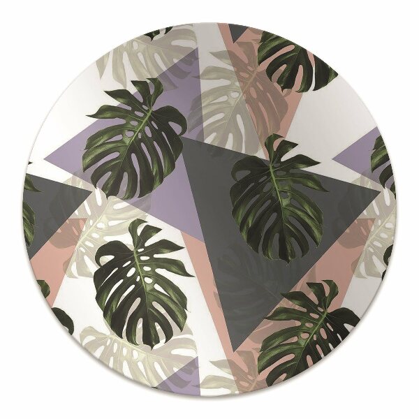 Mata pod fotel biurowy Monstera wzór