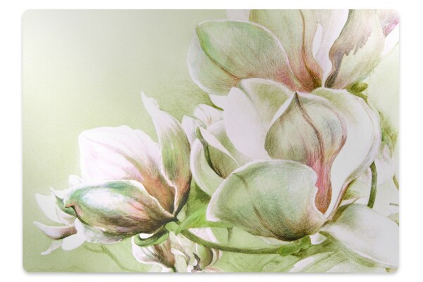 Podkładka pod krzesło obrotowe Kwiaty magnolii