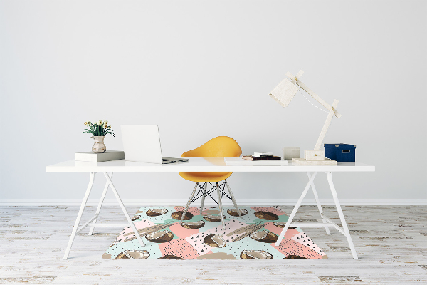 Mata pod fotel ochrona paneli Orzechy kokosowe
