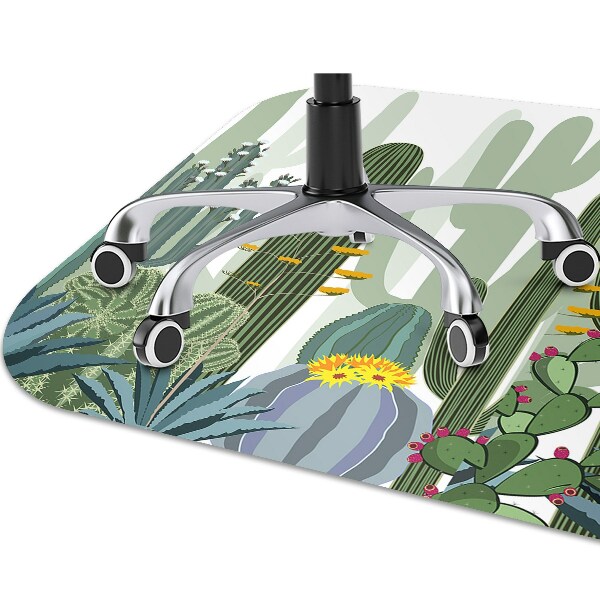 Mata pod fotel ochrona paneli Kwitnące kaktusy