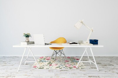 Podkładka pod krzesło obrotowe Kolorowe kwiaty
