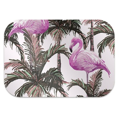 Mata na podłogę pod krzesło Flamingi w palmach