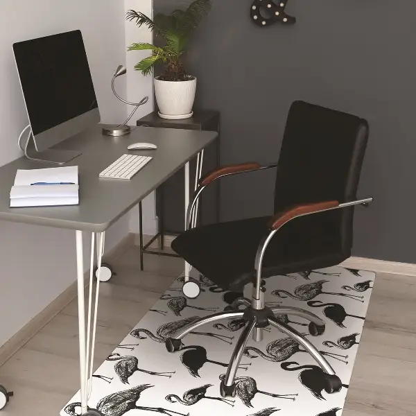 Podkładka pod fotel Retro styl flamingi