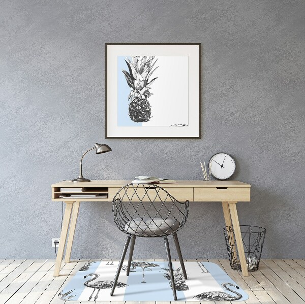 Mata pod fotel ochrona paneli Flaming i ananas