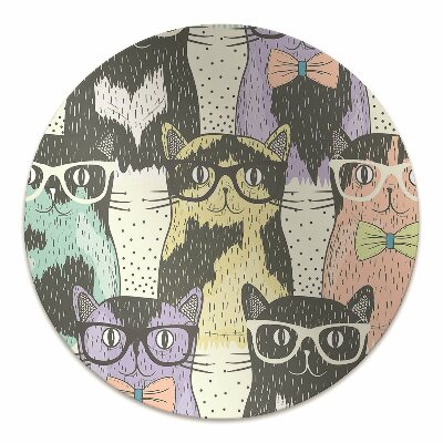 Mata pod fotel ochrona paneli Koty w okularach