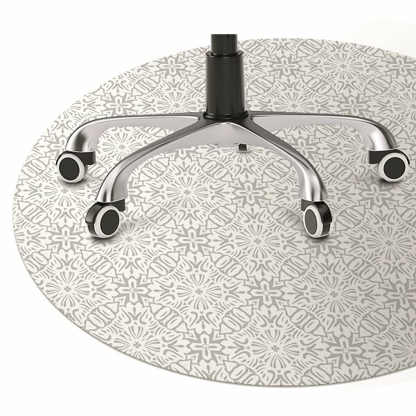 Mata pod krzesło do biura Kwiatowy ornament