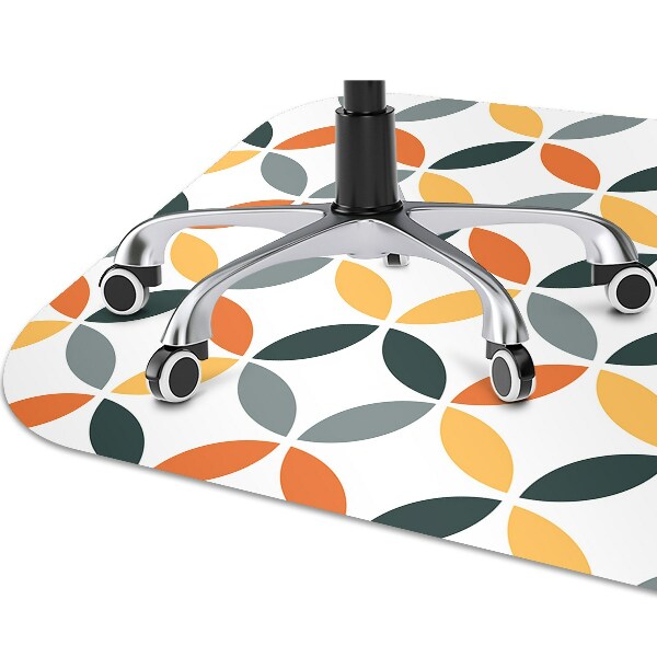 Mata pod krzesło do biura Geometryczne koła