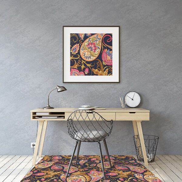 Mata pod fotel ochrona paneli Kolorowy Paisley
