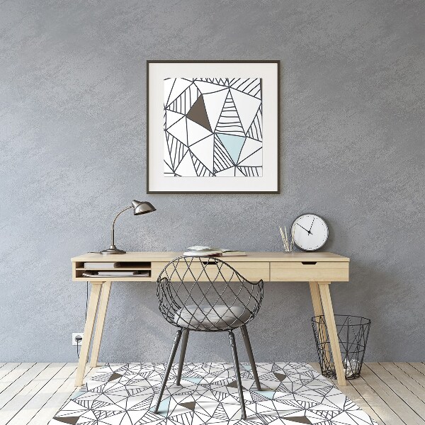 Mata pod krzesło do biura Geometryczny wzór