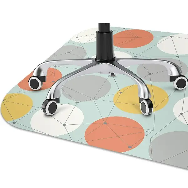 Mata pod krzesło do biura Wzór geometryczny