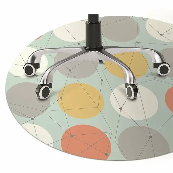 Mata pod krzesło do biura Wzór geometryczny