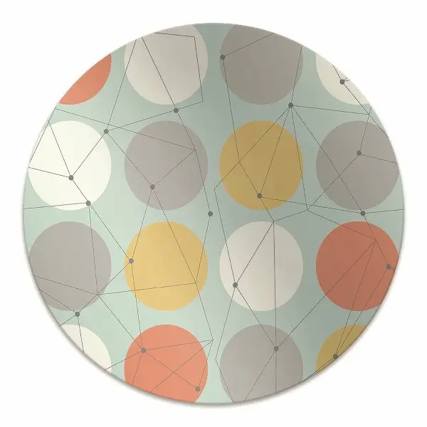 Mata pod krzesło do biura Wzór geometryczny