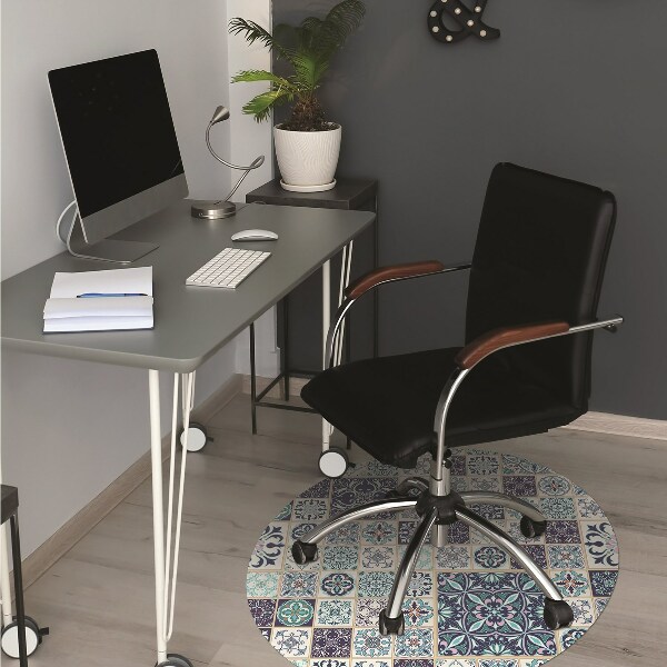 Mata pod fotel ochrona paneli Piękny patchwork