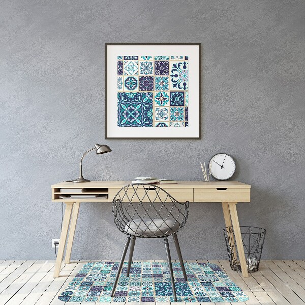 Mata pod fotel ochrona paneli Piękny patchwork