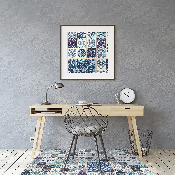Mata pod fotel ochrona paneli Piękny patchwork