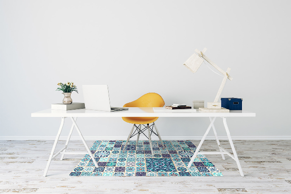 Mata pod fotel ochrona paneli Piękny patchwork