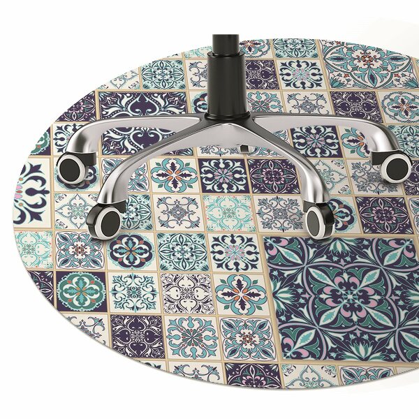 Mata pod fotel ochrona paneli Piękny patchwork