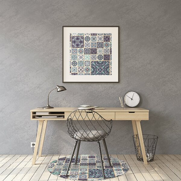 Mata pod fotel ochrona paneli Piękny patchwork