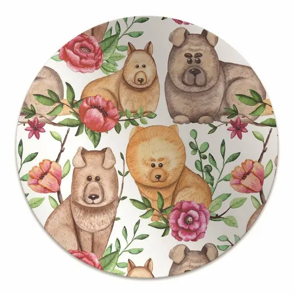 Mata pod fotel biurowy Chow Chow psy