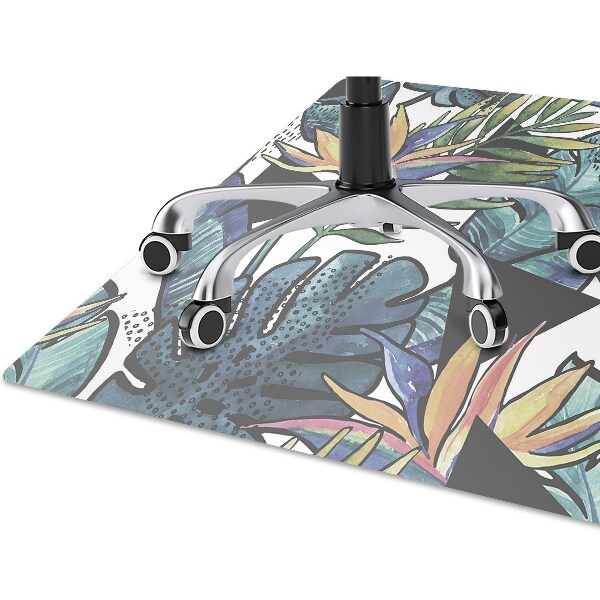 Mata na podłogę pod krzesło Liście palmowe