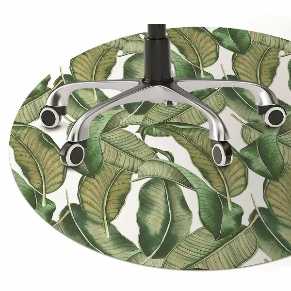 Mata pod krzesło do biura Liście botaniczne
