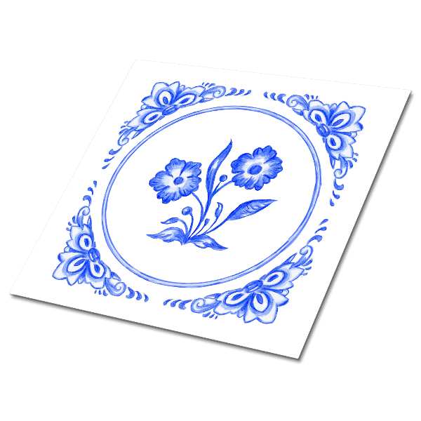 Samoprzylepne kafelki PCV Kwiatek Azulejos