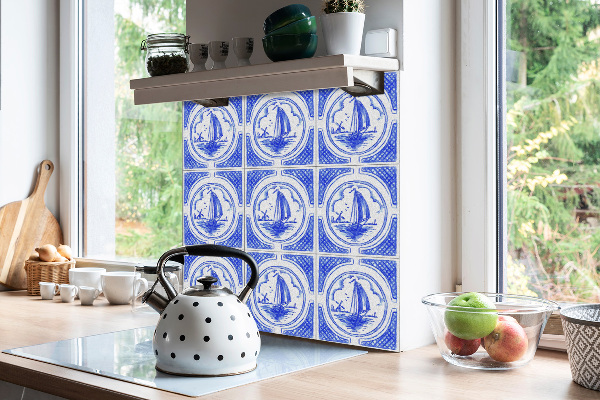 Samoprzylepne panele winylowe Azulejos łódka