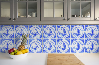 Samoprzylepne panele winylowe Azulejos łódka