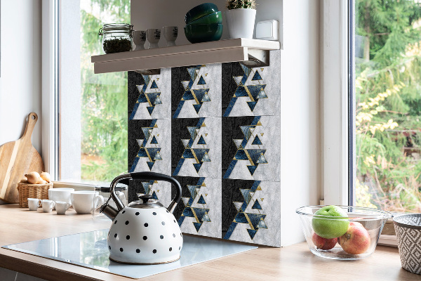 Kafelki winylowe Geometryczna kolorowa abstrakcja