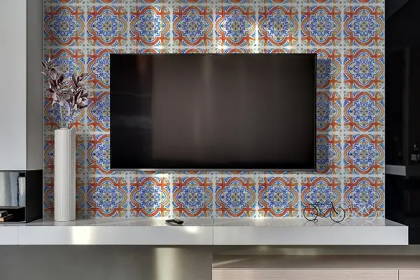 Panel ścienny dekoracyjny Grafika w stylu Azulejos