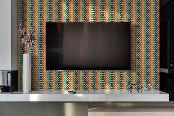 Panel ścienny samoprzylepny Retro wzór