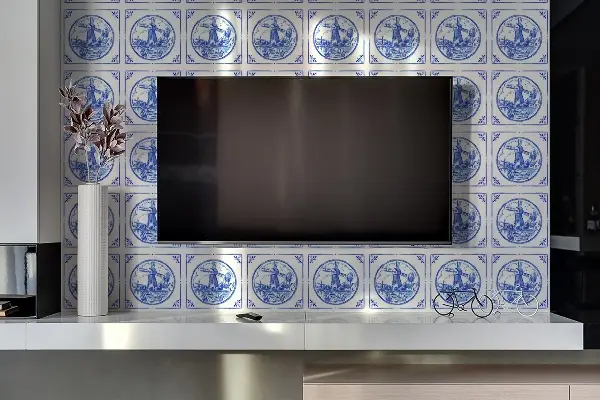 Panel samoprzylepny Wiatrak styl Azulejos
