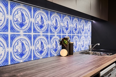 Panel winylowy na ścianę Dekoracyjny Azulejos łódka