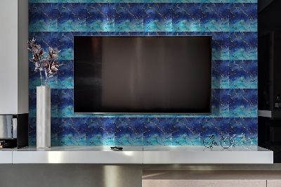 Panel winylowy na ścianę Niebieski marmur