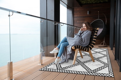 Nowoczesny dywan na balkon wzór Marmur wzorek