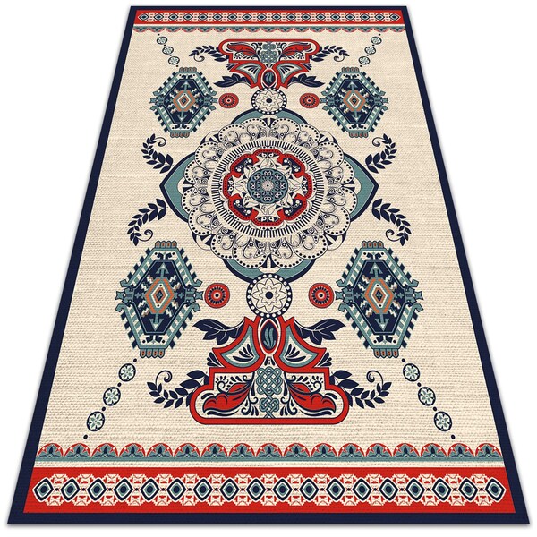 Modny winylowy dywan Hinduska geometria