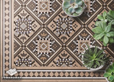 Dywan winylowy do domu Arabska geometria
