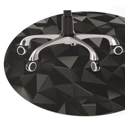 Mata pod krzesło do biura Abstrakcja czarna